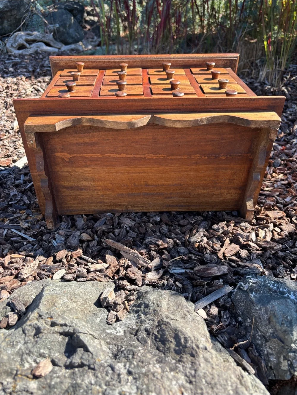 Vintage Hardwood Tabletop 16 Drawer Apothecary Chest
